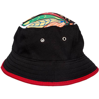 New Era Chicago Blackhawks Logo Topper Bucket Hat Junior Pure