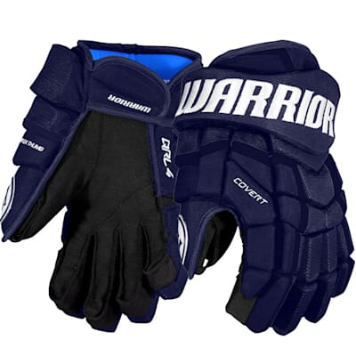 Navy (Warrior Covert QRL4 Hockey Gloves - Junior)