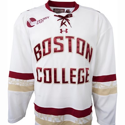 Men's Under Armour Boston College Eagles White Custom Hockey Jersey