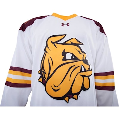 Front Detail (Under Armour Minnesota-Duluth Bulldogs Jersey - Away/White - Mens)