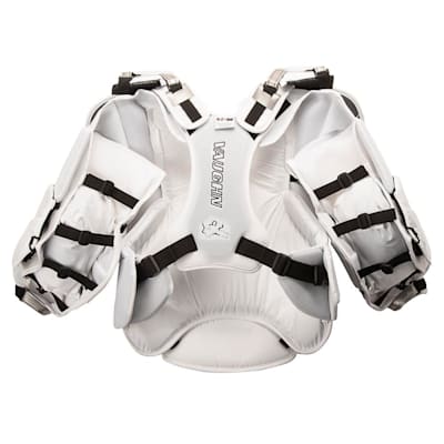 White/Silver - Back (Vaughn Velocity 7 XF Pro Carbon Goalie Chest & Arm Protector - Senior)
