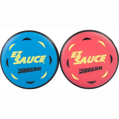 On Ice and Off-Ice Trainer Pucks Pro Guard EZ Sauce Hockey Training Puck 2 Pack Perfect for Developing and Enhancing Skills 