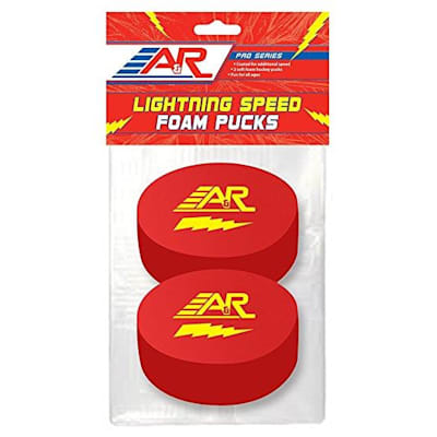 A&R Lightning Speed Foam Puck 2Pk (A&R A&R Lightning Speed Foam Hockey Puck - 2 Pack)