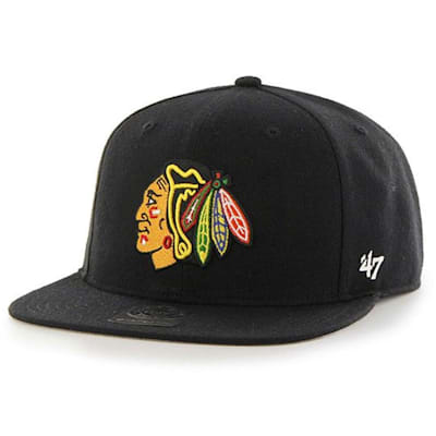 Blackhawks Sure Shot Hat (47 Brand Blackhawks Sure Shot Hockey Hat - Black)