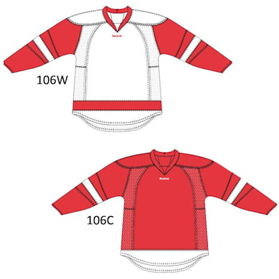 Reebok edge gamewear uncrested hockey jerseys deals