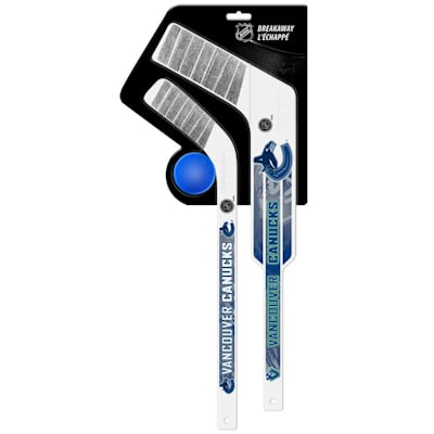 Gen II Mini Stick w/ Ball VAN (Sher-Wood Breakaway 3 Piece Mini Goalie & Player Stick with Foam Ball - Vancouver Canucks)