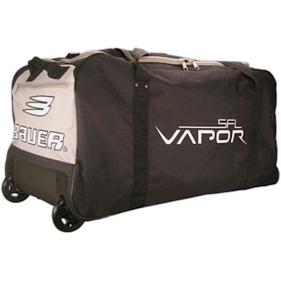 Black/Silver (Bauer Vapor Goalie Equipment Wheel Bag - Senior)