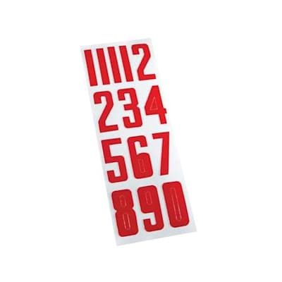  (Bauer Hockey Helmet Number Decals)