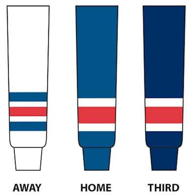 New York Rangers Knitted Classic Hockey Socks Navy Royal White 