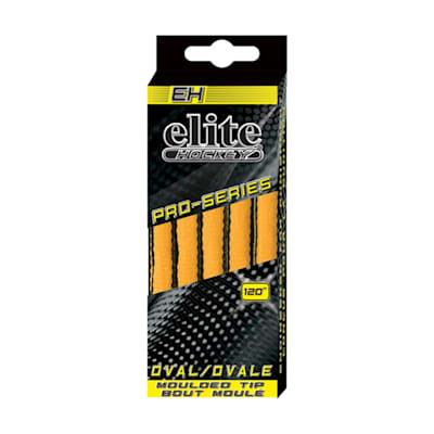 Pro Oval Waxed Skate Laces (Elite Hockey Pro Oval Waxed Molded Tip Hockey Skate Laces)