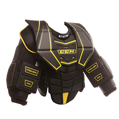 Details about   New CCM Premier R1.9 LE Intermediate Hockey Goalie Chest Arm Protector Large INT 