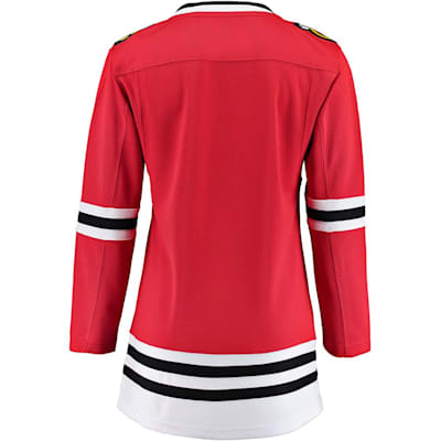 Women's Fanatics Branded Red Chicago Blackhawks Spirit Lace-Up V-Neck Long Sleeve Jersey T-Shirt