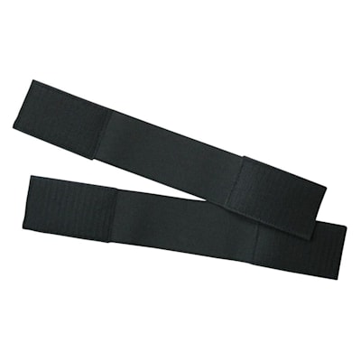 Black (A&R Goalie Pad Elastic Velcro Strap 11.5" Pair)