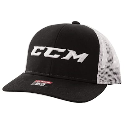 CCM Meshback Trucker Cap Black White Adult Pure Hockey Equipment