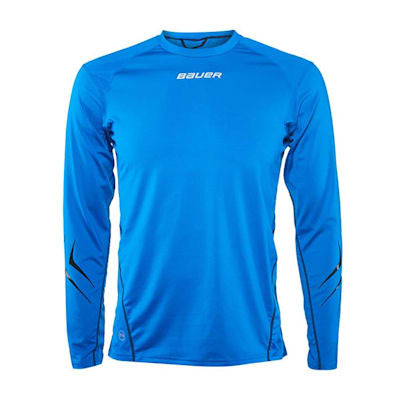Blue (Bauer LE Premium Long Sleeve Grip Hockey Crew Top - 2017 - Adult)