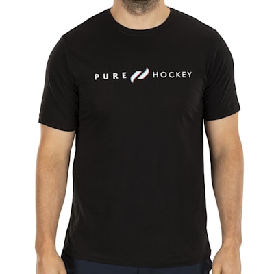 【HOCKEY】NUMBER ONE TEE BLACK Pure Hockey Classic Tee 1.0 - Black - Adult | Pure Hockey