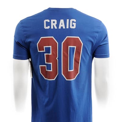 Back (Streaker Sports 1980 Jim Craig Miracle USA Hockey Jersey Tee - Adult)