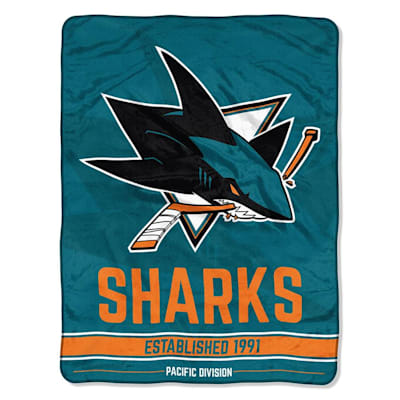Sharks (Northwest Company NHL Micro Raschel Throw Blanket - 46" x 60")