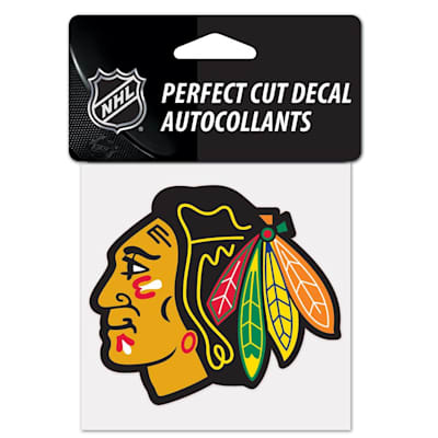 NHL 4 x 4 Color Decal - CHI (Wincraft NHL Perfect Cut Color Decal - 4" x 4" - Chicago Blackhawks)