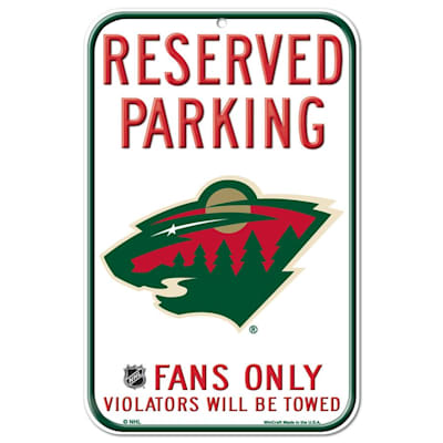  (Wincraft NHL Reserved Parking Sign - Minnesota Wild)