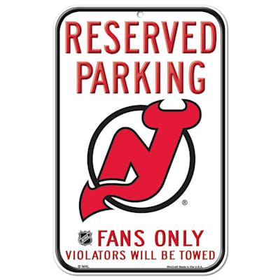 Wincraft NHL Reserved Parking Sign New Jersey Devils Pure