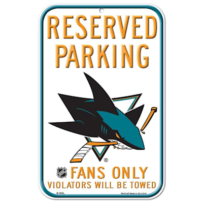  (Wincraft NHL Reserved Parking Sign - San Jose Sharks)