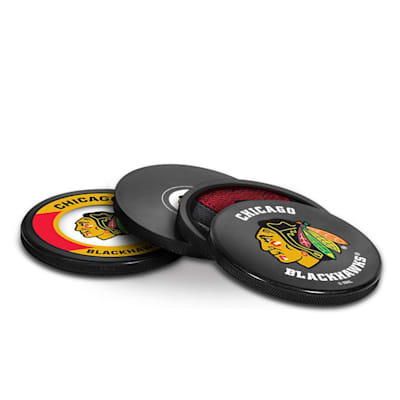  (InGlasco Puck Coasters Pack - Chicago Blackhawks)