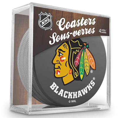  (InGlasco Puck Coasters Pack - Chicago Blackhawks)