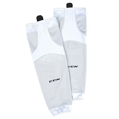 White (CCM SX6000 Practice Sock - Junior)