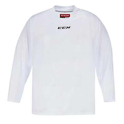 White Used Medium CCM Practice Hockey Jersey OA4