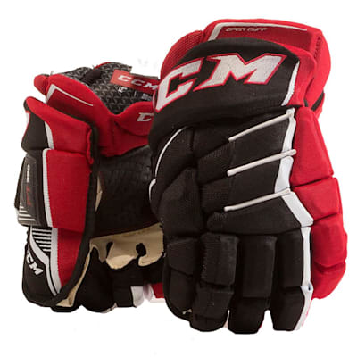 Black/Red/WHite (CCM JetSpeed FT390 Hockey Gloves - Junior)