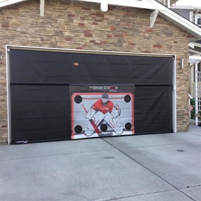 Outside Garage (The SportScreen 16FT Manual Screen w/ Target)