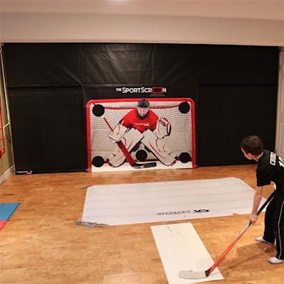 Basement Shooting (The SportScreen 16FT Manual Screen w/ Target)