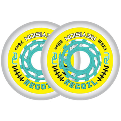  (Revision Recoil Firm Inline Wheel - Yellow/Teal)