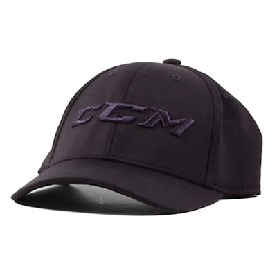 Textured Navy Front (CCM Tech Structured Flex Fit Hat - Adult)