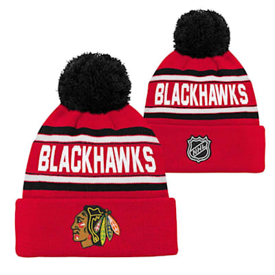 Chicago Blackhawks (Outerstuff Chicago Blackhawks Youth Pom Knit Hat)