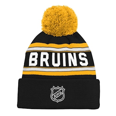 Back (Outerstuff Jacquard Cuff Pom Knit Hat - Boston Bruins - Youth)