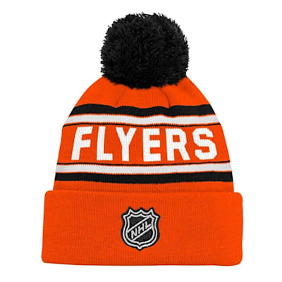 Back (Outerstuff Jacquard Cuff Pom Knit Hat - Philadelphia Flyers - Youth)