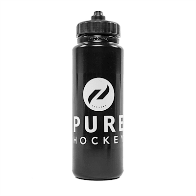 Black (Pure Hockey Tall Boy Water Bottle w/ Valve Cap)