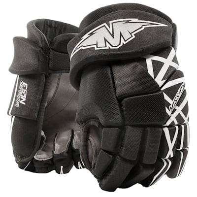 Black/White (Mission Inhaler NLS:03 Hockey Gloves - Senior)