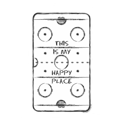  (Painted Pastimes Car Decal- Hockey Rink)