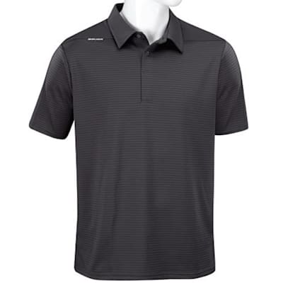 Bauer Short Sleeve Striped Sport Polo - Grey - Adult | Pure Hockey ...