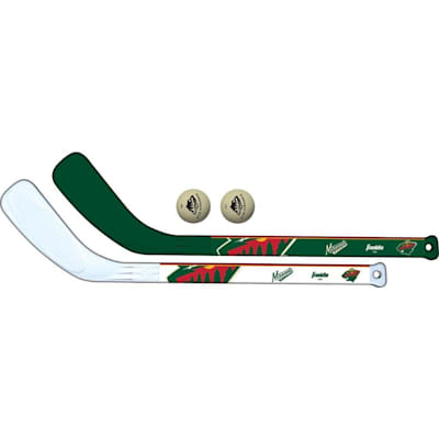  (Franklin NHL Mini Hockey Stick Set - Minnesota Wild)