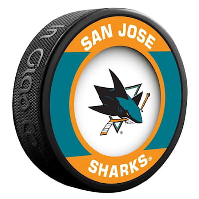 InGlasco NHL Retro Hockey Puck - San Jose Sharks