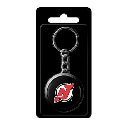  (InGlasco NHL Puck Keychain - New Jersey Devils)