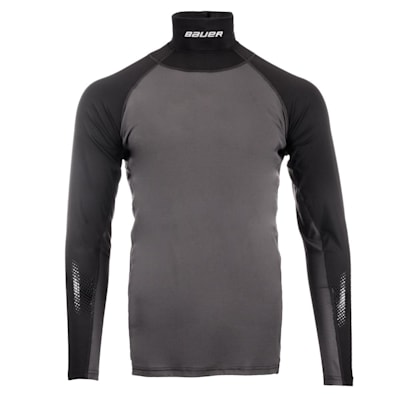 Front (Bauer S19 Long Sleeve Neck Protector Top - Adult)