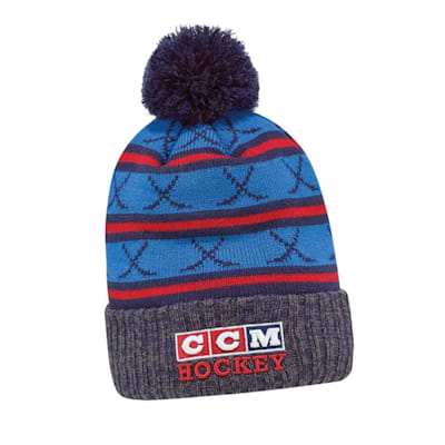 CCM 3 Block Pom Knit Hat Adult Pure Goalie Equipment