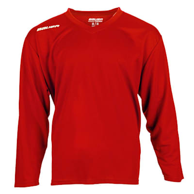 Monkeysports Premium Youth Practice Hockey Jersey in Red/White Size Large/X-Large