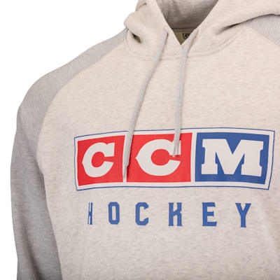 CCM Core Pullover Fleece Hoodie - Adult - Red/White - L