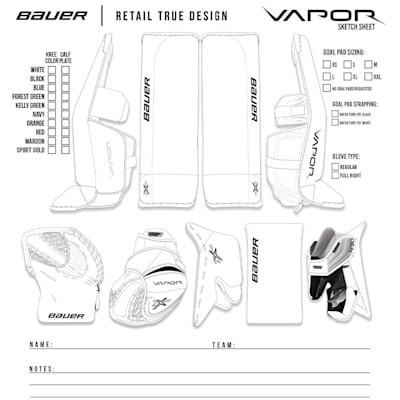  (Bauer Digi-Print Custom Vapor 2X Pro Goalie Leg Pads - Senior)
